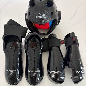 Black Martial Arts Protective Gear Set
